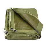  BXL Outdoor Multiuso Incatramata-Incatramata Heavy Duty Spessa Tela Verde con Occhielli, 610G / M² Outdoor Multi-Purpose Poly Tarp per Auto Barca Campeggio,Mt 4X5