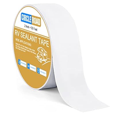 RV Roof Tape White, 2 Inch X 50 Feet RV Repair Sealant Tape, Stop Camper Roof Leaks, UV-Resistant, Weatherproof and Reliable for Camper, Trailer, Boat (2In-50FT)