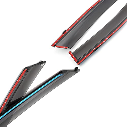 Chrome Rain Guards Ventvisor Compatible With 2018-2021 Honda Accord 10Th Gen Outside Mount Clip On Window Visor Side Window Deflector(Clip On With Chrome) #TOP4