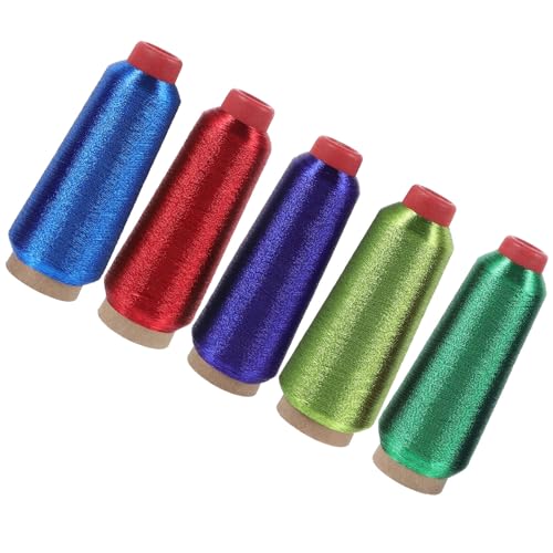 Fil à broder pour machine polyester multifonction usage domestique NUSITOU 5 bobines