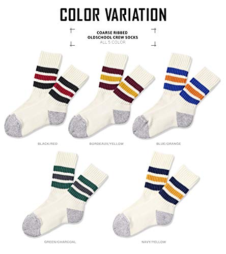 ROTOTO ロトト R1255 COARSE RIBBED OLDSCHOOL CREW SOCKS 