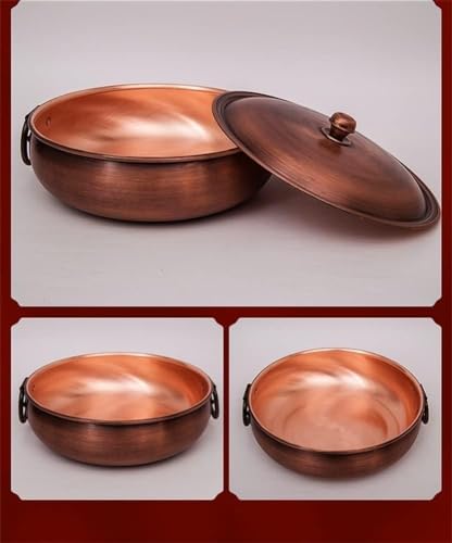 Olla de cobre para inducción y gas que evita comida pegada 8