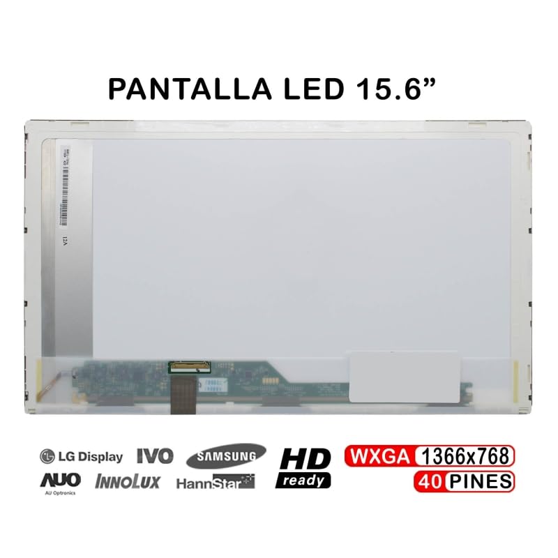 PORTATIL MOVIL - Pantalla Compatible con LTN156AT05-H01 N156B6-LOB N156B-L0B LP156WH2-TLAA(TL)(AA)