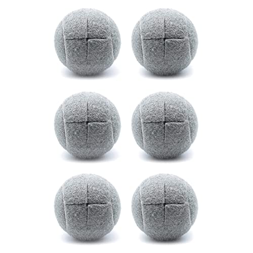 Bloepum 6 PCS Precut Walker Tennis Ball for Furniture Legs and Floor Protection, Heavy Duty Long Lasting Felt Pad Covering,Grey