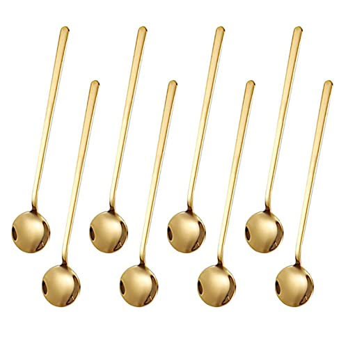 Bantre Pack of 12 Gold Coffee Spoons, Classic Coffee Spoons, Small Coffee Spoons, Stainless Steel Teaspoons, Dessert Spoons