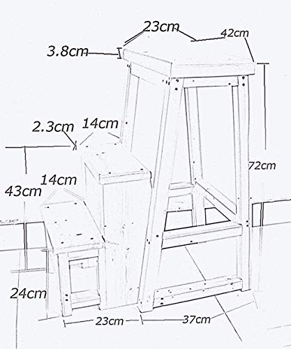 Escaleras de silla de doble uso para el hogar CHEWYNP de 3 escalones 6