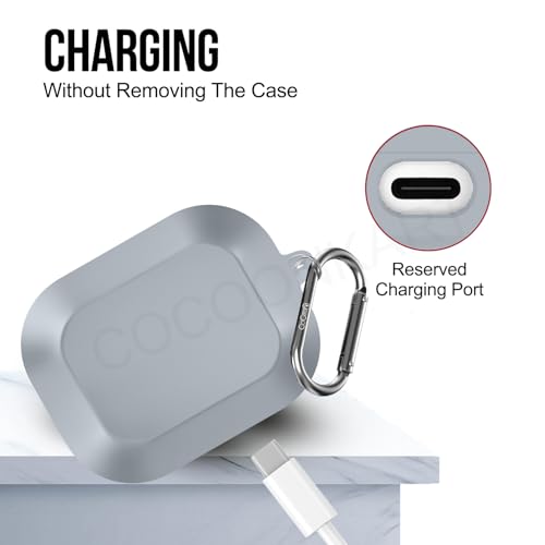 Image of Soft Silicone Case Cover Compatible for Realme Buds Air 8 (Master Grey)