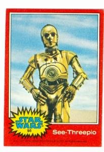 Star Wars card #98 1977 Topps See Threepio C3PO