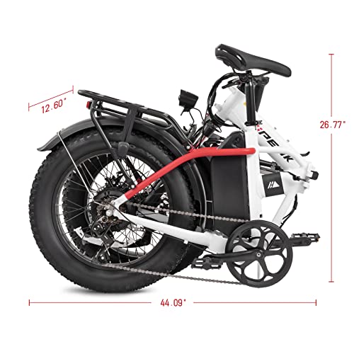 Hipeak Bona Electric Bike For Adults, Ebike 750W/48V/15Ah, 20" X 4.0" Fat Tire Electric Bike Folding With Removable Battery, Step-Over Folding Adult Electric Bicycles Dual Shock Absorber #TOP6