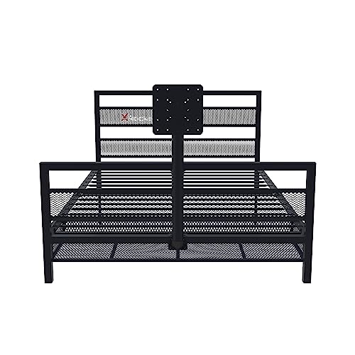 X Rocker Basecamp Gaming Bed Frame, With Rotating Tv Mount, Storage, Metal Mesh Frame, 2111101, 80.63" X 37.68" X 42.8", Twin Size, Black #TOP4