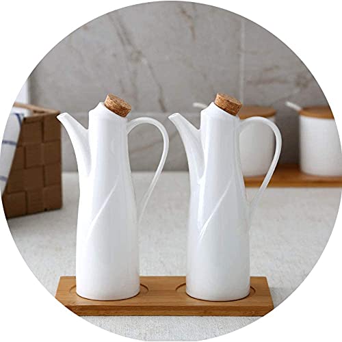 Houseware Oil and Vinegar Dispenser Bottle 250ml*2 Ceramic D...