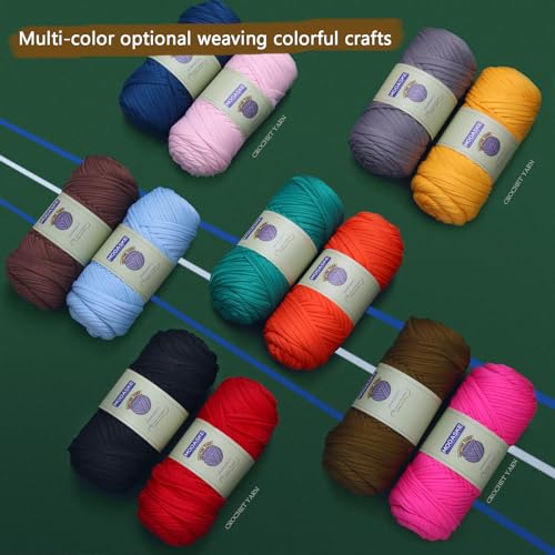 Image of Mooaske 2 Pack T-Shirt Crochet Yarn for DIY Knitting Crochet Cloth Blanket Bag Dolls - 400g Chunky Thick Yarn for Crocheting with Polyester-Spandex Blend Elastic Fabric (Pink)