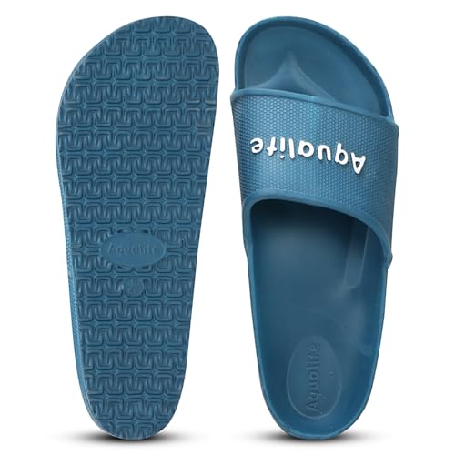 Image of Aqualite NEO-254 Men Slides Slipper with Slip-on wear, Comfort and Flat Base Flipflop for dailywear uses.