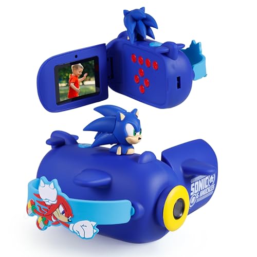 Sonic The Hedgehog - HD Kids Camcorder, Video Camera with Selfie Mode, Digital Zoom, Micro SD, Single Pack (Sonic vs Knuckles Edition)