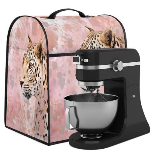 Coffee Maker Cover Animal Leopard Printing Kitchen Appliance Covers Small Appliance Covers Blender Cover Juicer Cover Dust Covers for Kitchen Appliances with Top Handle and Pockets,Washable,C368
