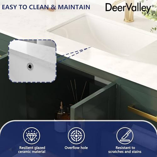 Image of DeerValley 48 inch Bathroom Vanity Set with Ceramic Top Sink