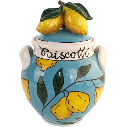 Blue Sky Clayworks Lemon Sky Cookie Jar, 10.5-inch Height, Kitchen Accessories