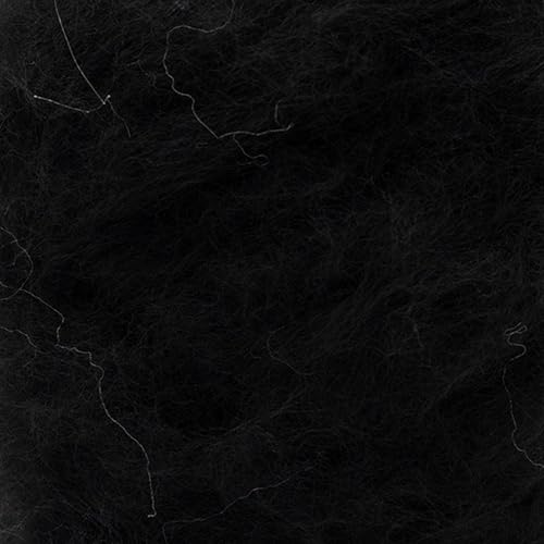 Image of Lion Brand Yarn, Wool-Ease Aire Crochet Yarn, Onyx, Black, 1 Pack