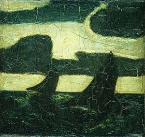 Peinture à l'huile Moonlight Marine 1870 Albert Pinkham Ryder toile marine