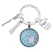 Produktbild Schlüsselanhänger, Schmuck für Tasche mit Cabochon-Zahn + Charms Zahnpasta, Becher und Bürste.