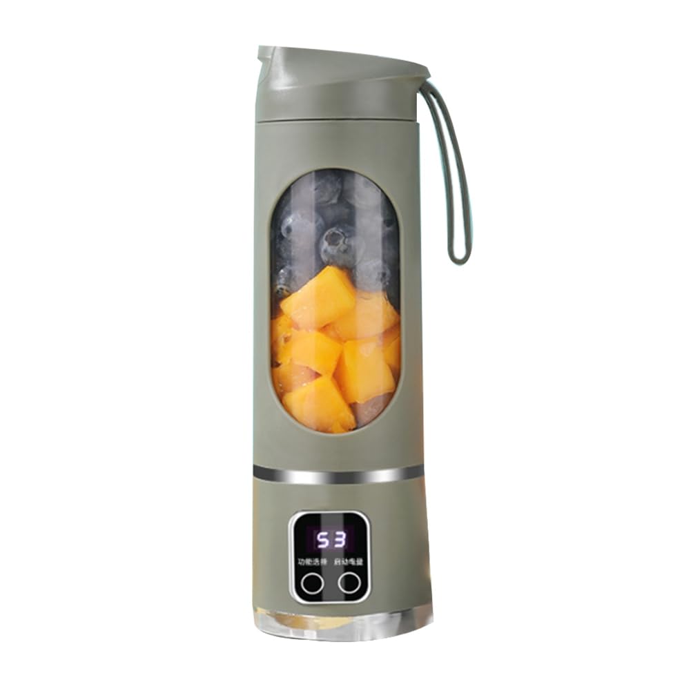 Wernfale USB Rechargeable Portable Blender 8 Blade Mini Ice Crusher with Digital Display 3 Modes Portable Blender B