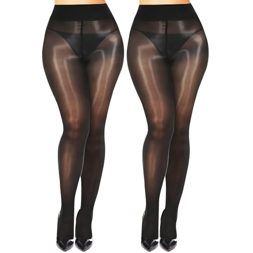 Image of Buauty Shimmer Tights for Women, Shiny Oil Pantyhose Stockings, Oil Bright Shaping Tight Ultra Shiny Sheer Tights High Waist