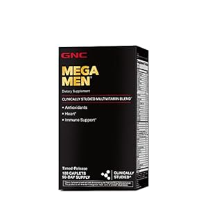 GNC Mega Men Multivitamin for Men, 180 Count, Antioxidants, Heart Health, and Immune Support (Packaging May Vary)