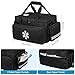 Jaffzora Medical Bag, Medical Equipment Case Empty, Large Home Health Nurse Bag with Shoulder Strap, Medication First Aid Organizer for Therapist, Doctors, Nursing Students (Black)