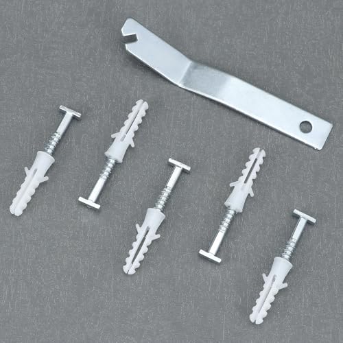 Image of QWORK T-Screw Security Hangers, 100 Pcs T Head Security Screws & 3 Pcs T Screw Wrenches - Secure Picture Frames, Lock Artwork