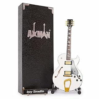Axman Izzy Stradlin (Guns N’ Roses) Réplique de guitare miniature – Cadeaux musicaux – Ornement fait à la main – Boîte… - Les Beatles, Paul McCartney, John Lennon, RIngo Starr, George Harrison