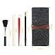Kratzstifte für Kratzbilder, Scratch Arts Tools 10x Scratch Stift Schwarz 5x Bambus Kratzbild Stift 2x Bürste 1x Rot Kratzstift mit Filz Aufbewahrungstasche Scratch Painting Stift Kinder Erwachsene