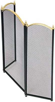 Oypla Heavy Duty Steel 3 Panel Fire Screen Spark Guard