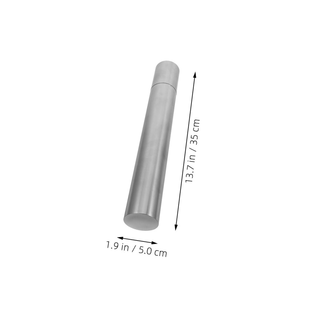 Alipis Élégant Porte-Certificat Tube Inoxydable Naissance en Acier Rangement 2pcs, Étanche Étanchéité Cylindrique pour Documents à Domicile Voyage