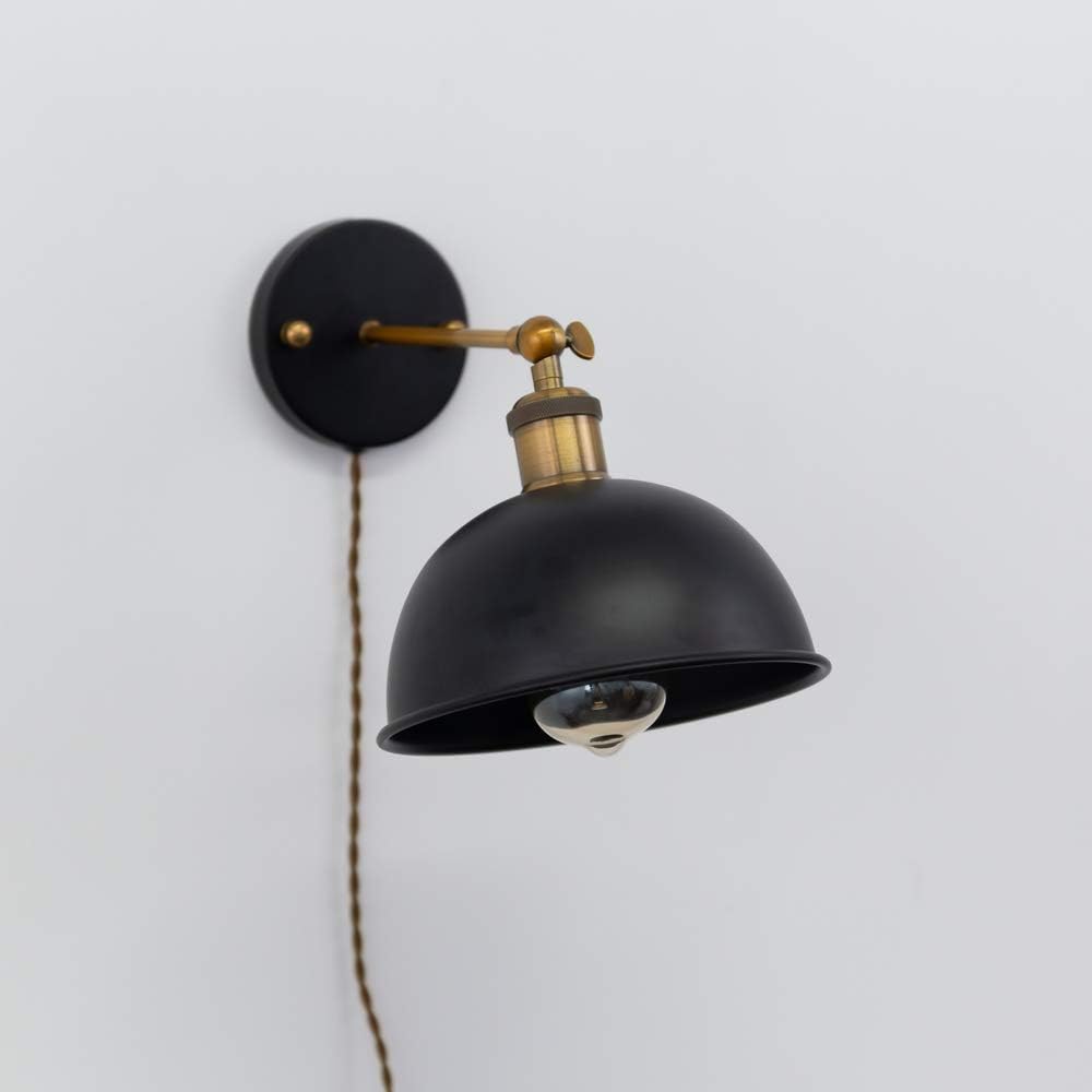 4-Pack 8.3" Industrial Vintage Metal Bulb Guard Iron Black Hanging Ceiling Holder DIY Light Shade Decorative Replacement Lamp Shade for Pendant Light Table Lamp Wall lamp Wall Sconce