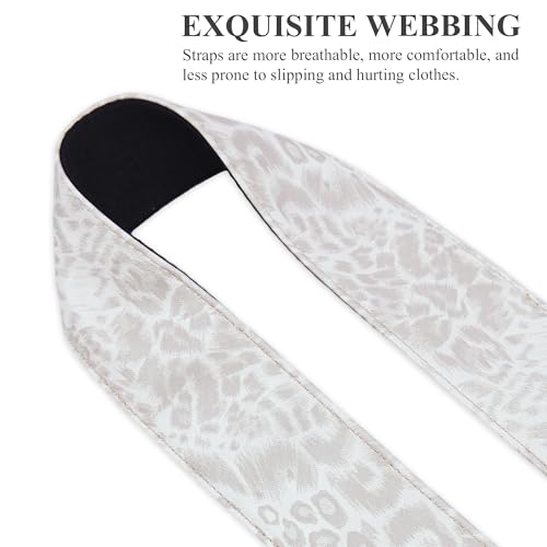 Image of Purse Straps Replacement Crossbody,Crochet Purse Strap for Handbags,Wide Shoulder Straps for Bags(1-Leopard White)