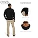 Chaps Men's Classic Fit Long Sleeve Cotton Jersey Midweight Crewneck Sweater, Jet Black, X-Large