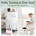 COOSEYA 2 Step Stools for Kids,Toddler Step Stool for Bathroom Sink,No-Slip Double up Stepping for Toddlers Bathroom, Multifunctional Toilet Potty Stool for Kids,Toilet Potty Training(2 Packs)（Pink）