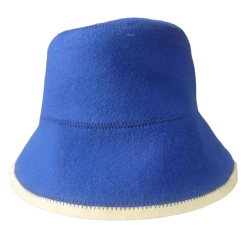 Sharplace Sauna Accessories Russian Bath Hat Head Protection Cool Cloth Headgear Sauna Hat Cap for Sauna for Bath House Steam Room, Blue