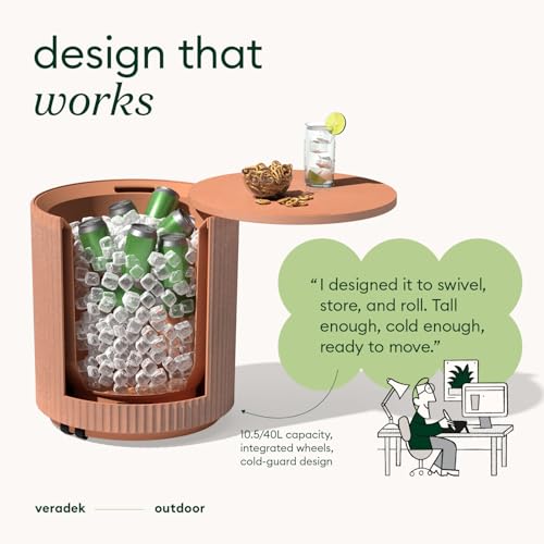 Image of Veradek Cooler Side Table - Outdoor Cooler Table and Ice Chest