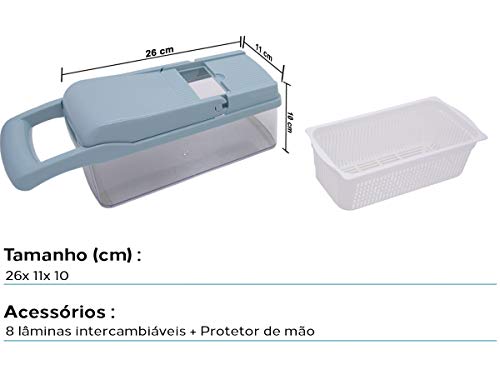 Cortador Multi Fatiador Nicer Para Alimentos E Frutas 8 em 1