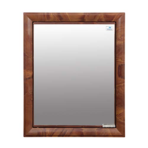 Image of Nilkamal GEMM Bathroom Cabinet with Mirror|3-Year Warranty|Modern & Stylish|Space Saving Storage|Wall Mounted Plastic Bathroom Cabinet with 5 Shelves|Bathroom Accessories|Mirror Cabinet|Mangowood