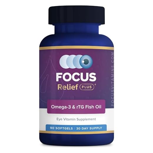 Focus Relief Plus Dry Eye Formula (90 ct. 30 Day Supply) Dry Eye Omega 3 Supplement - Dry Eye Relief Supplement -Omega 3 Fish Oil for Dry Eye