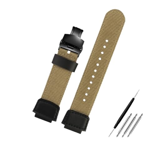 [���X] Fit For Casio For G-SHOCK DW5600 GW-5000 GWM5610 GM-5600 ���v�o���h ���ǃi�C�����L�����o�X���v�X�g���b�v �����Y �ʋC�����X�g�o���h �u���X���b�g(Khaki-black Folding)