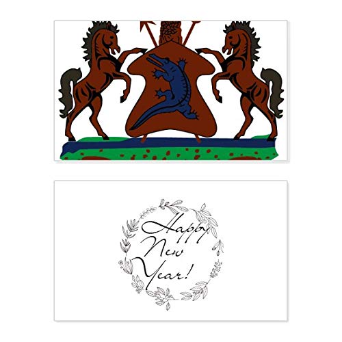 Tarjeta de Año Nuevo de Lesotho, el regalo ideal con emblema de África