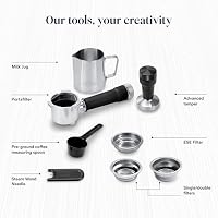 De'Longhi Dedica Duo - Perfetto Kompakte Siebträgermaschine Espressomaschine mit Soft-Touch-Icons, manuellem Milchaufschäumer für Espresso, Cappuccino und Cold Brew, 15cm breit, Metall (EC890.M) – Ansicht 8