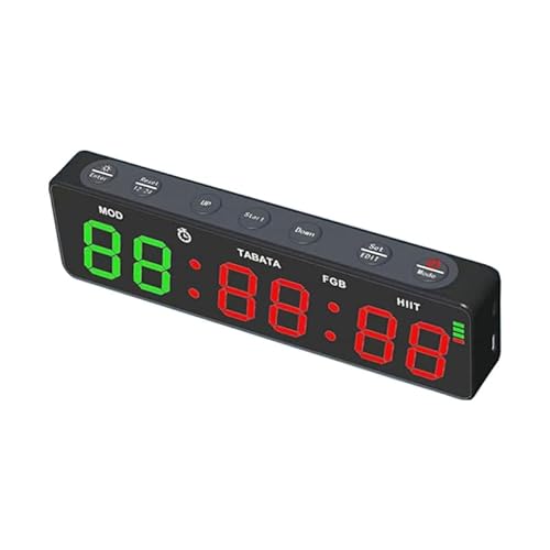 Tosuny Reloj de Temporizador de Gimnasio, Temporizador Digital de 15 Pulgadas con Control Remoto, Cronómetro de Cuenta Regresiva para Entrenamiento de Intervalos, Portátil Magnético