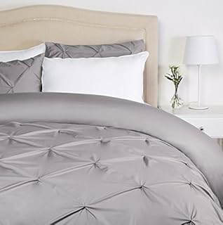 Pinzon - Pinch Pleat Duvet Cover Set - 140 x 200 cm - Dove Grey