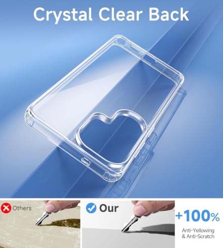 Image of ClearPC Clear Hard PC Case for Samsung Galaxy S26 Ultra, Anti-Yellow Transparent Back Cover, Anti-Scratch, Raised Camera Protection Shockproof Wireless Charging Compatible NonYellowing (Clear)