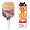 Pickleball Paddle SUNS05pink + Balls L40orange