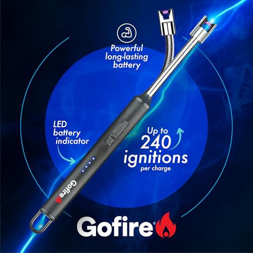 Encendedor Eléctrico Recargable GoFire Negro miniatura 6